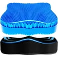 thumbnail image 1 of Gel Seat Cushion for Office Chair 3.54in Thick Ergonomic Gel Chair Cushion Seat Pad for Long Sitting Relieve Sciatica Back,Pressure Sore Ulcer Pain,Seat Cushion for Wheelchair Office Chairs Car Seats, 1 of 6