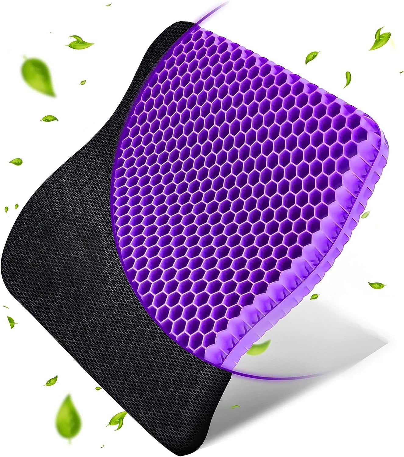 bingyee Gel Seat Cushion 1.8 Inch Thick Double Gel Orthopedic Seat Cushion  Pad for Pressure Relief Gel Sits Perfect for Office Chair, Car, Home
