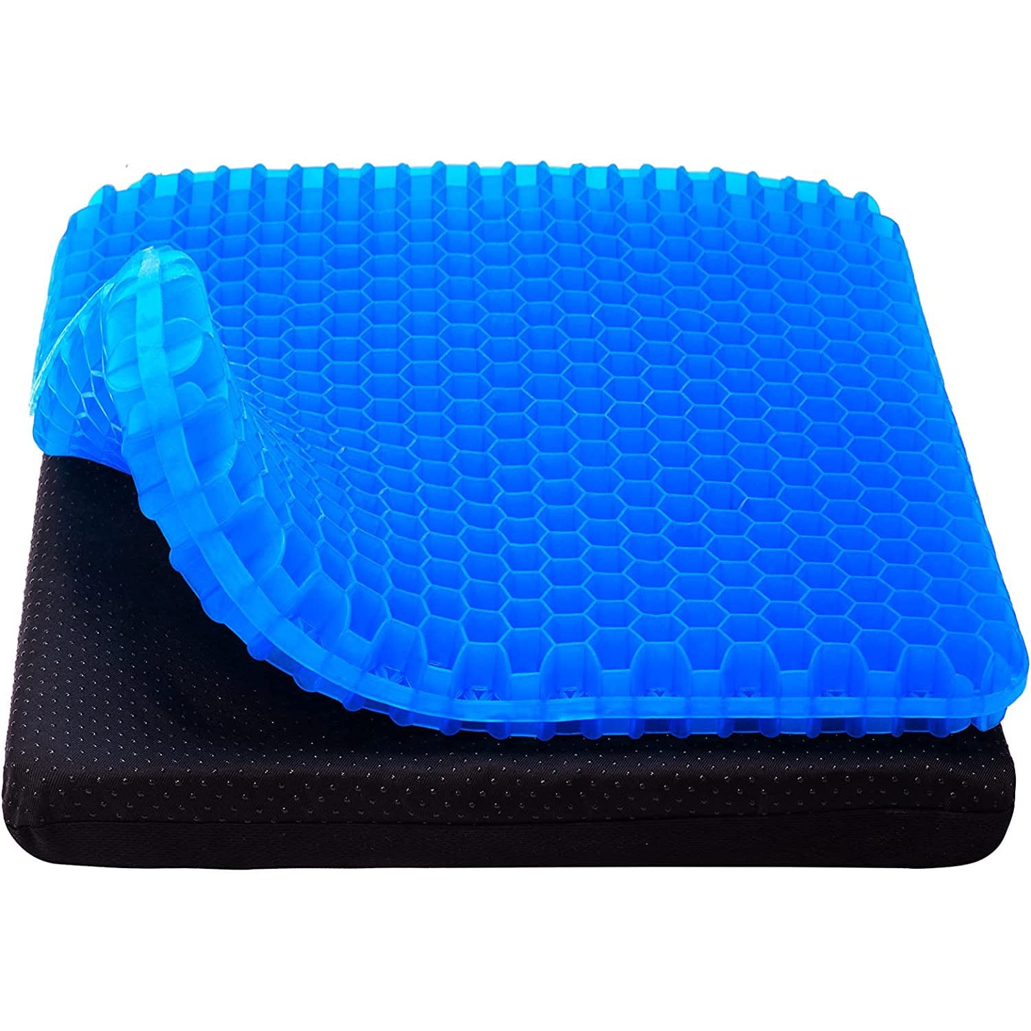  Gel Seat Cushion, Super Large (19x18x1.6inch) Chair Pads with  Non-Slip Cover for Home Office Car Seat Wheelchair, Soft Breathable  Honeycomb Seat Cushion for Relieve Hip Pain, As Seen On TV 