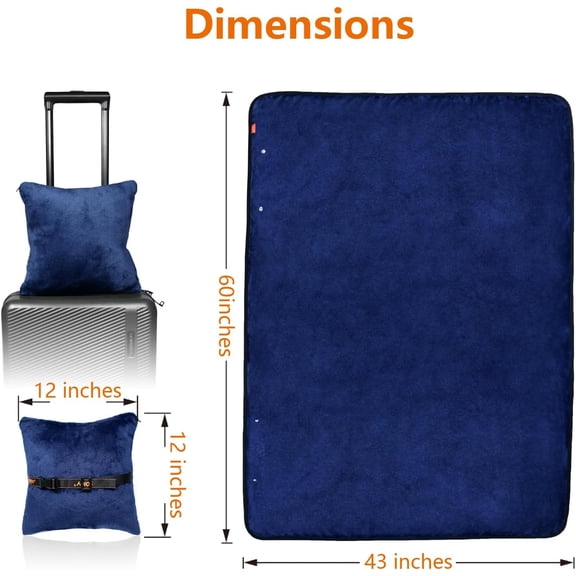 Gel Seat Cushion and Wearable Blanket for Flight