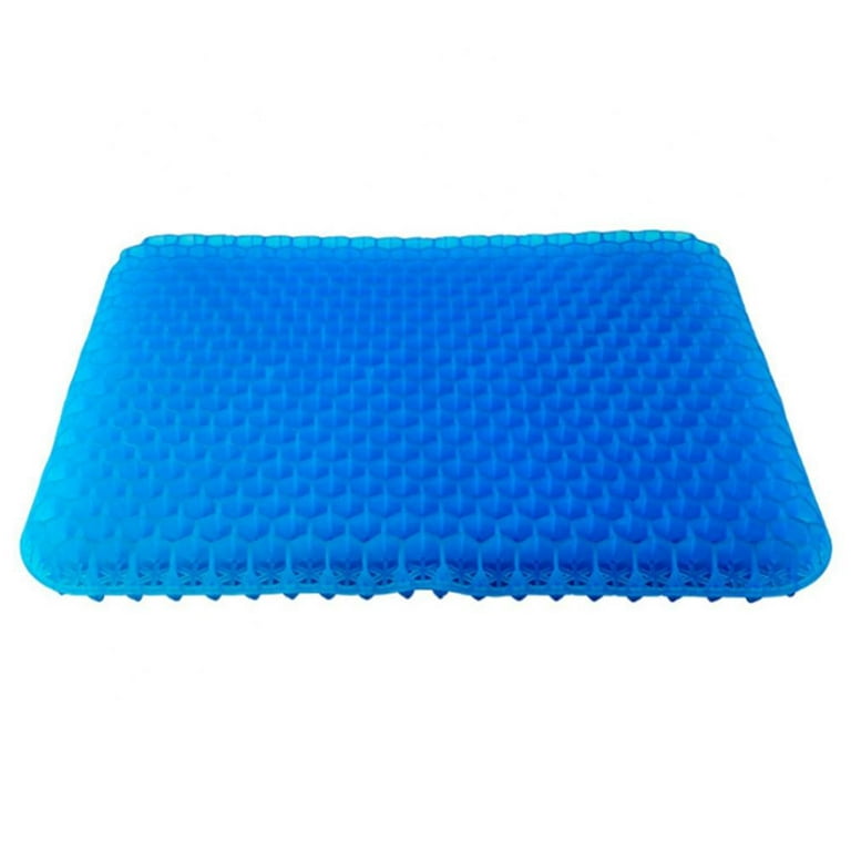 Gel Seat Cushion for Long Sitting - Double Thick Gel Chair Cushion for Pressure Relief Back Pain&Hip Pain, Size: 29 * 25 * 2cm, Blue
