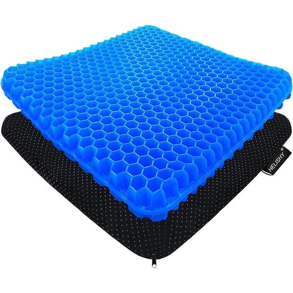 Gel Seat n for Long Sitting - 1.65inch Double Thick Cooling Egg n for Back, Hip, Sciatica, Coccyx, Tailbone Pain Relief - Office Chair Car Seat n Wheelchair ns