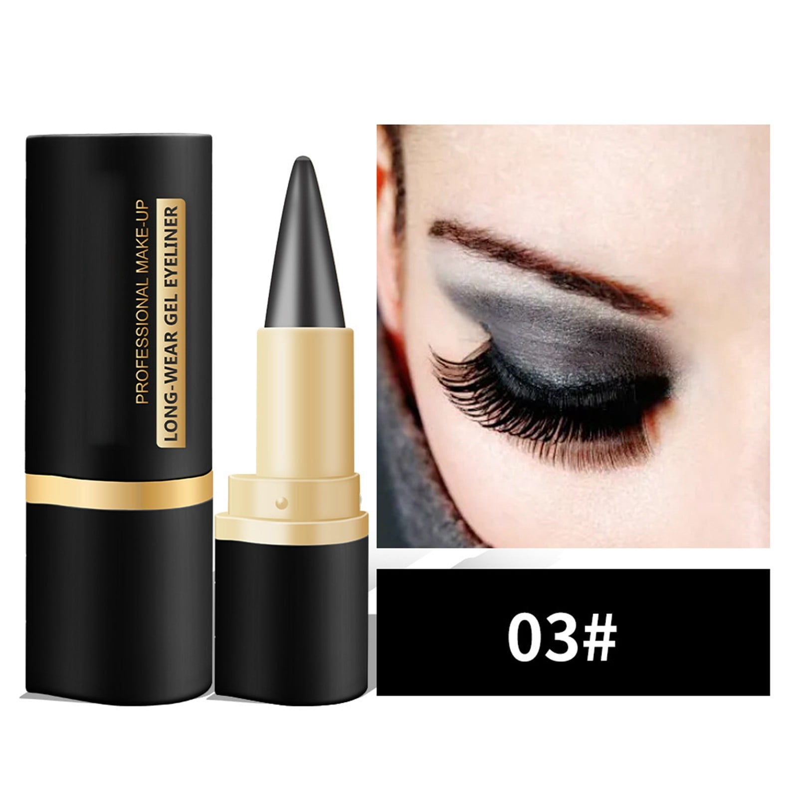 Gel Set And Proof Cat Eye Black Eyeshadow Stick Quick Drying Head Rich