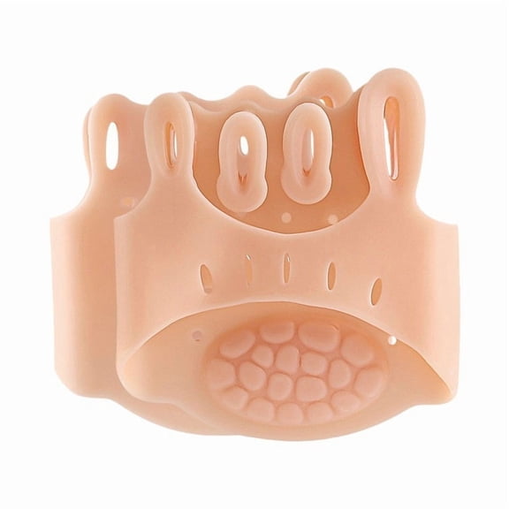 Gel Silicone Bunion Toe Separators Forefoot Pads Braces Spacers-Skin Color
