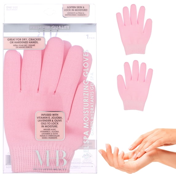 Gel Spa Moisturizing Gloves - 1 Pair Spa Gloves Infused with Essential Oils to Soften Skin & Lock in Moisture | Gel Gloves for Dry, Cracked Hands