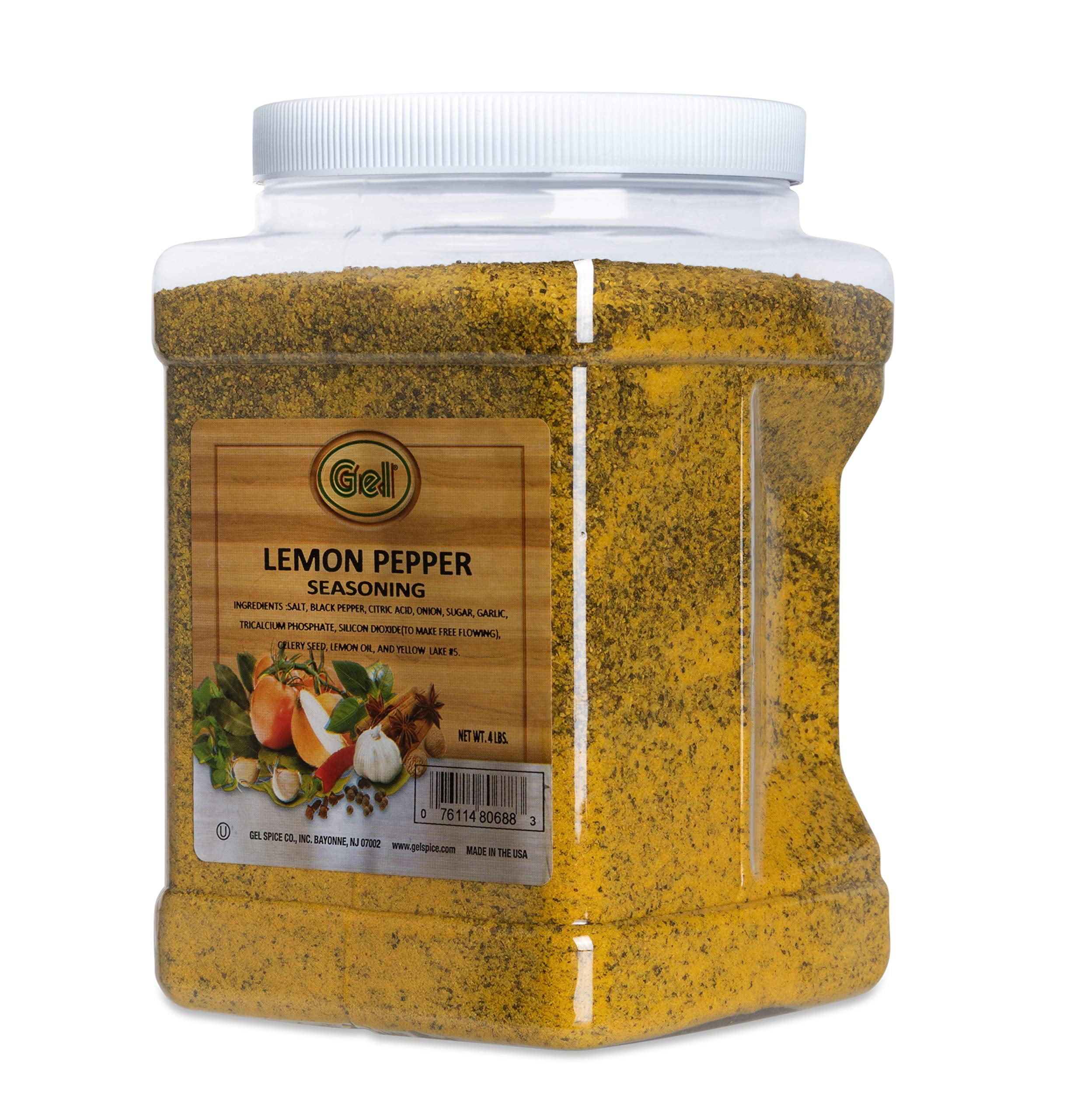 Gel Spice Lemon Pepper SAF21 Seasoning 4 LB (64 OZ) Club Size