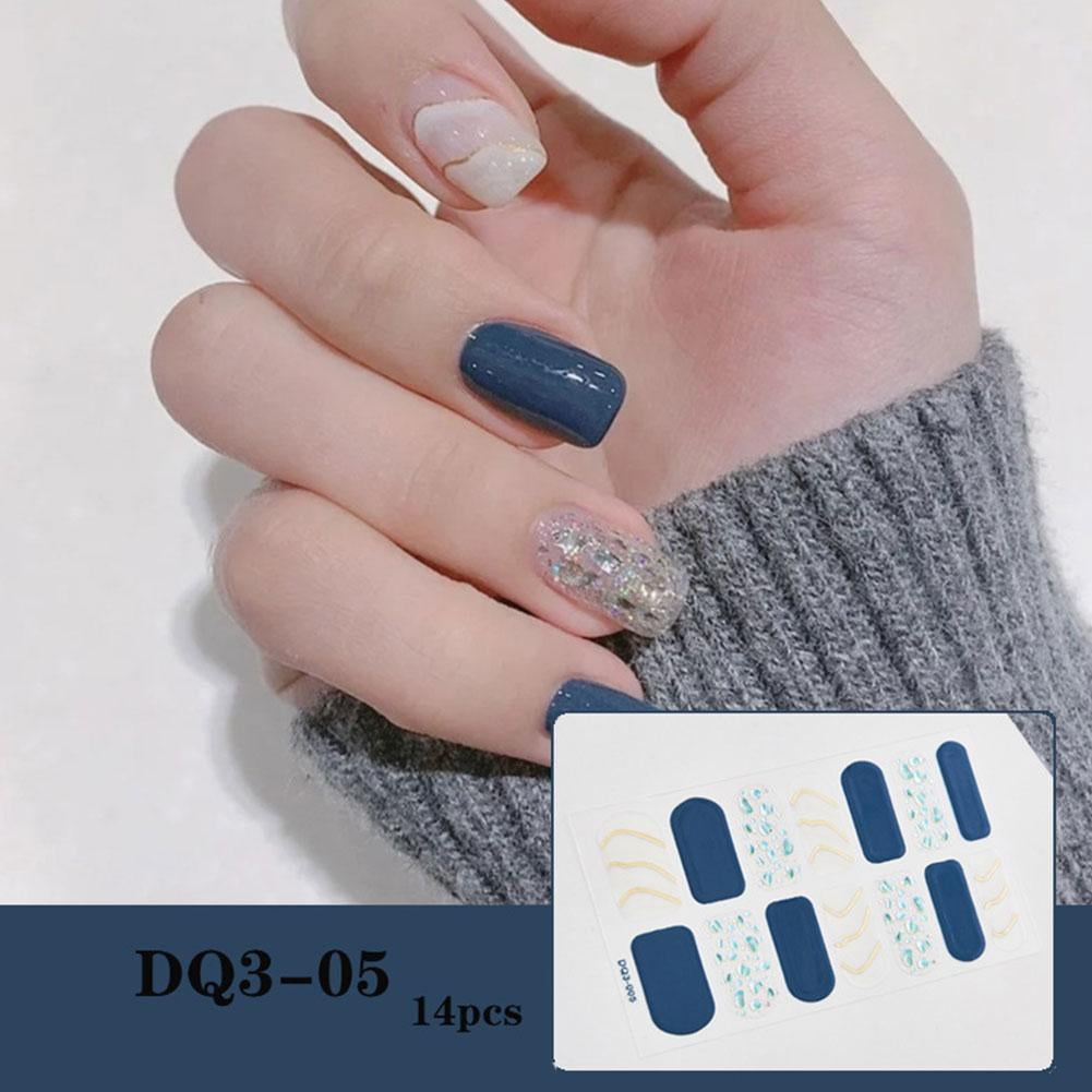 Gel Strips Semi Cured Gel Nail Art Sticker Waterproof N ail Strips I4D4