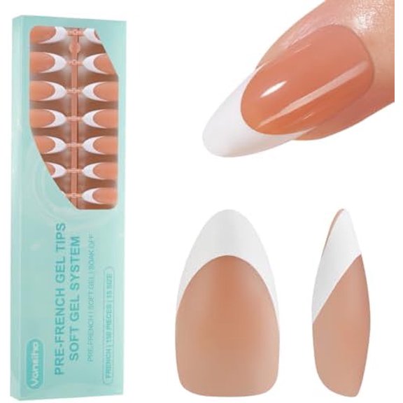 Gel  Tips, 150 count Medium Almond Gel  Tips, Brown Soft  Tips Press  Nails,  Nails for  Art DIY 15 Sizes