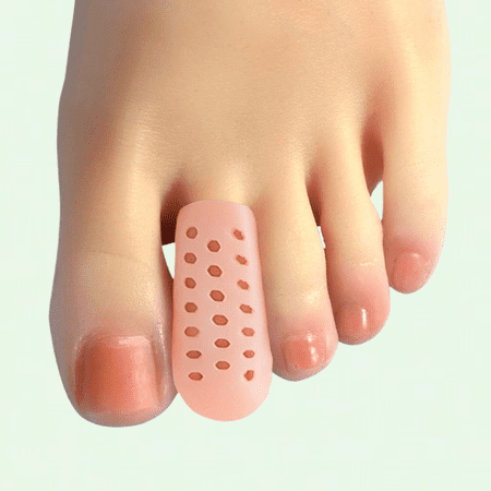 Gel Toe Caps, 10 Pcs Beige Toe Protector Sleeves with Ventilation Holes
