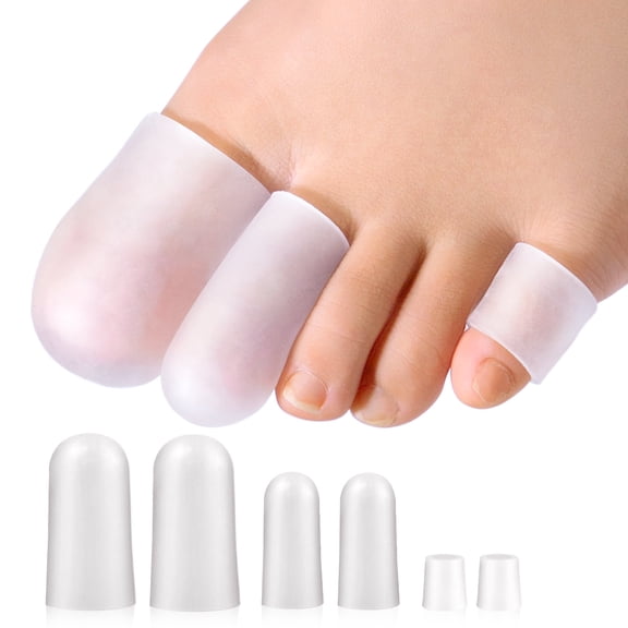 Promifun Gel Toe Caps, 14 Pack Toe Protectors for Women, Silicone Toe Covers Sleeves for Men, Blisters, Corns, Friction Pain Relief (Multi-Size)