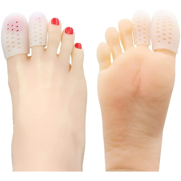 Gel Toe Protectors, 14 Packs of Breathable Toe Covers, Big Toe Caps Guards for Men and Women, Toe Sleeves for Ingrown Toenails, Corns, Blister, Calluses, Toe Cushions for Foot Pain Relief