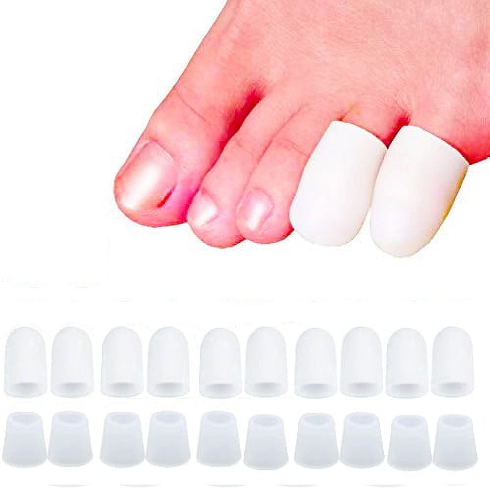 10-Pack Silicone Toe Protectors For Women & Men - Pain Relief From Blisters And Corns With Storage Case