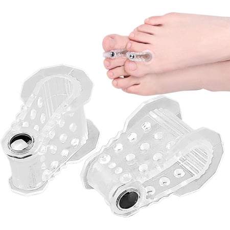 Gel Toe Separator - Magnetic Toe Divider Gel Cushions, Transparent Overlapping Toe Corrector Separators for Women and Men Toes