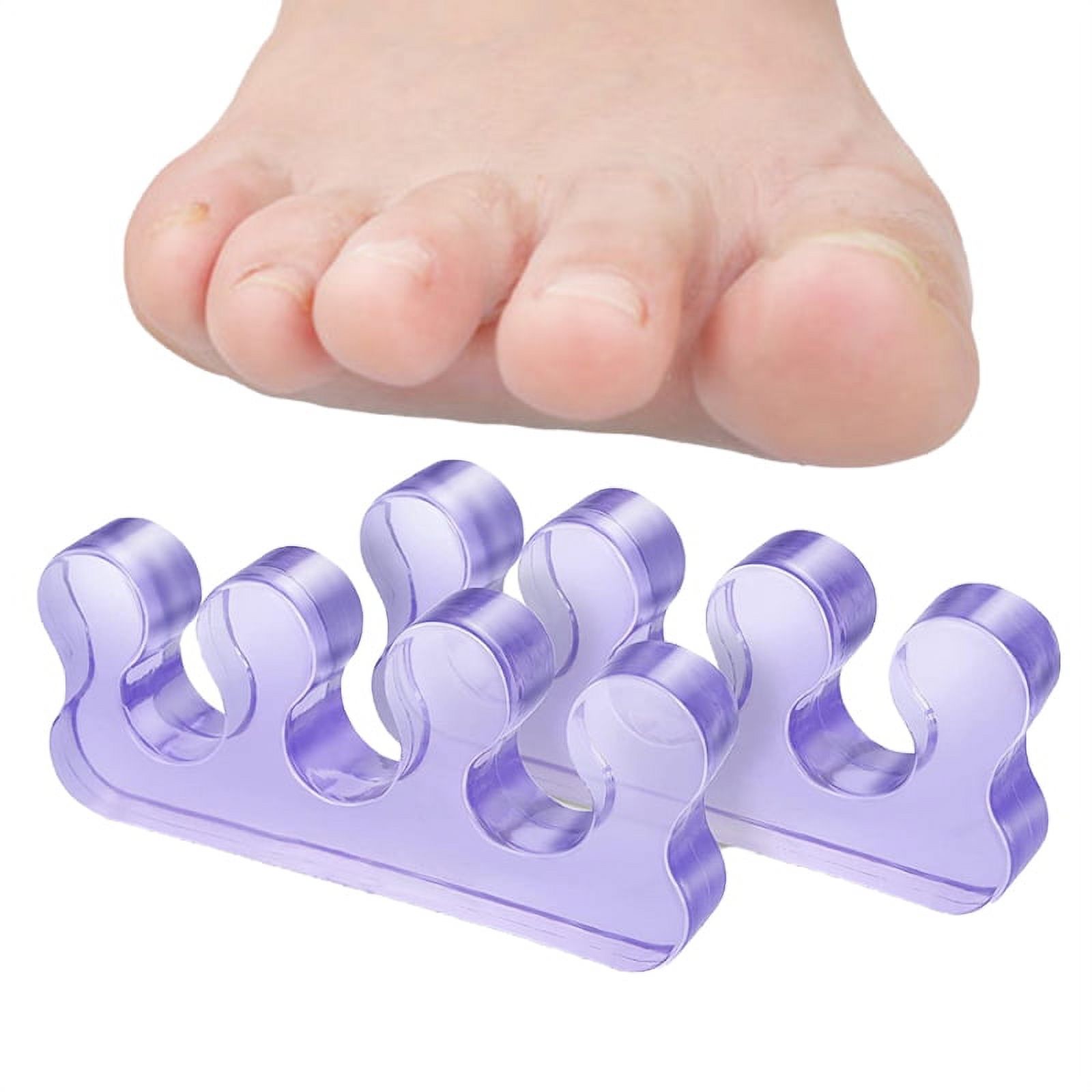Gel Toe Separator, Gel Nail Polish Toe Stretcher Divider Spacer for Men and Women, Overlapping