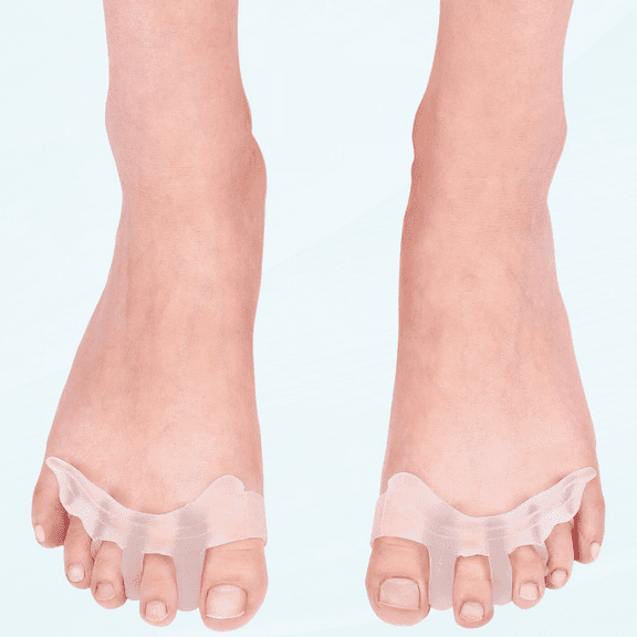 Gel Toe Separator Toe Spacers Toe Stretchers Easy Wear in Shoes for Bunions Hammer Toe Yoga 9.5 X 2.6cm