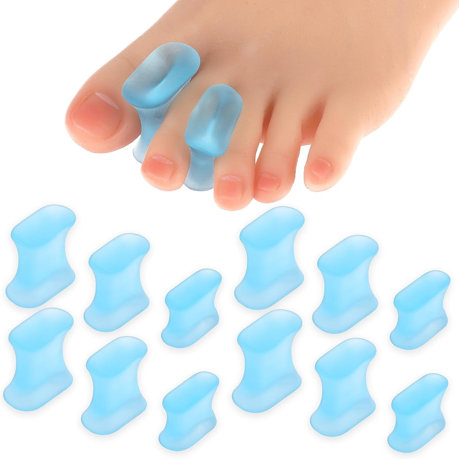 Gel Toe Separators, 12 Pieces Bunion Pads for Women Men, Soft Silicone