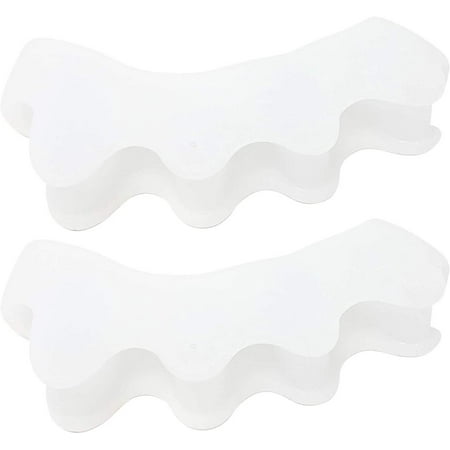 Gel Toe Separators 2 Pair - Hammer Toe Straightener Spacer - Universal Size