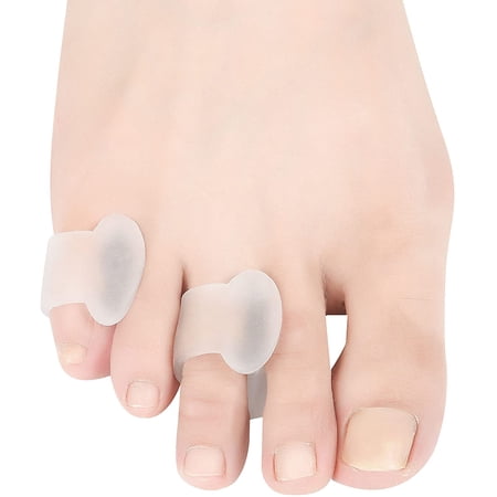 Gel Toe Separators, Pinky Toe Protector Spreader Small Silicone Toe Spacers, Cushions for Curled Overlapping Separate Toe Correct(Translucency Colour)
