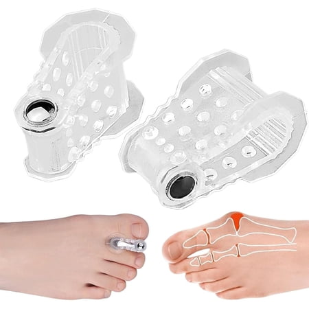 Gel Toe Spacers, Magnetic Toe Divider Gel Cushions, 1 Pair Reusable A-shaped Overlapping Toe Separator Pads to Reduce Friction