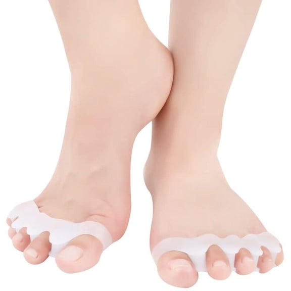 Gel Toe Stretcher & Toe Separators, Bunion Corrector Toe Protectors Straightener Flexible Orthopedic Toe Corrector Bunion Relief Yoga Toes Hammer Toe and More for Women and Men (1 Pair)