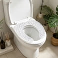 thumbnail image 1 of Gel Toilet Seat Cushion - Portable Washable Adhesive Thick Soft Padded Seat, Cooling Comfort Pad for Bathroom, Reusable Universal Fit, 1 of 6