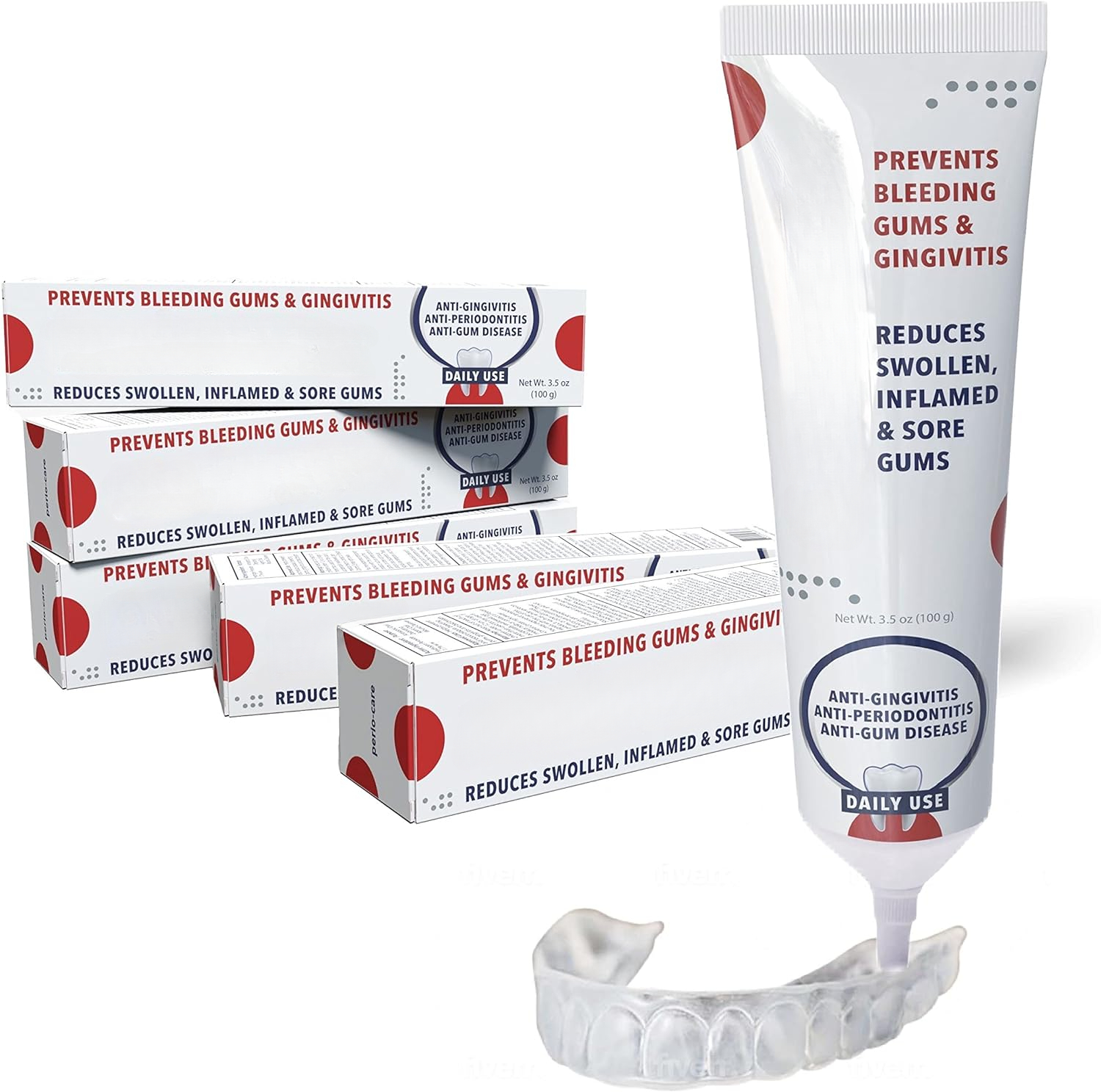 Gel for Trays (5 Tubes + Trays) 1.7 Hydrogen Peroxide Gel Designed