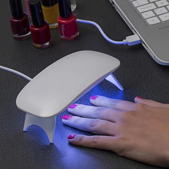Gel U V Nail Lamp: 12W Pink Mini Portable U V Light for Gel Nails Fast Curing 2 Timers Cure Lamp lampara led para uas USB Interface Folding Design Personal DIY Home Traveling Use