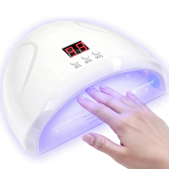 Gel UV LED Nail Polish Lamp, 40W Nail Dryer with 3 Timers & Smart Sensor Cures All Gels, Especially Rhinestone Glue, Solid & Liner Gel Polishes for Advanced DIY at Home White