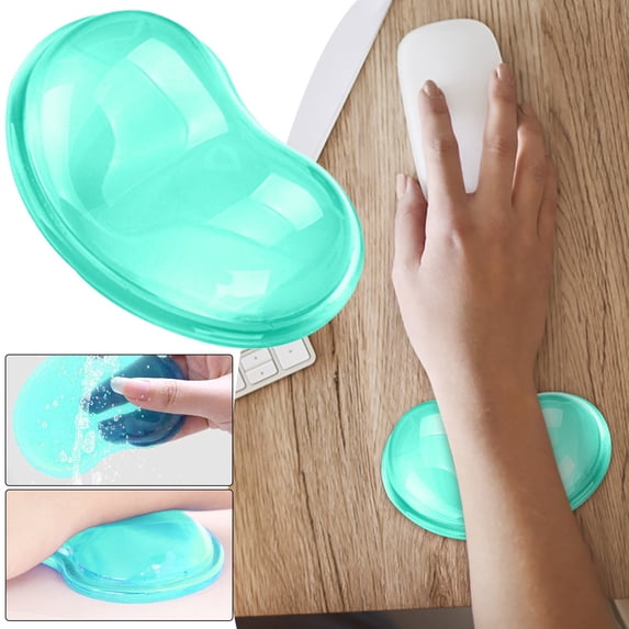 Heart Shaped Silicone Gel Wrist Rest - Translucent Ergonomic Mouse Pad for Computer & Office Use - Cute Hand Pillow Support to Reduce Wrist Fatigue & Pain