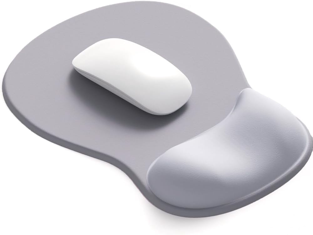 Gel Wrist Rest Mouse Pad-Ergonomic Office Mousepad with Wrist Support-Non-Slip, Design Desk Accessories Mat for Home&Game Decor (06Mocha Sand)