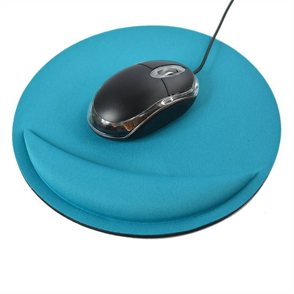 Gel Wrist Support Game Mouse Mat Pad, Rvkxad Professional Ergonomic Mouse Pad for Computer PC Laptop, Non-Slip Neoprene Rubber Base Slim Design for Optical Trackball Mechanical Mouse, Sky Blue