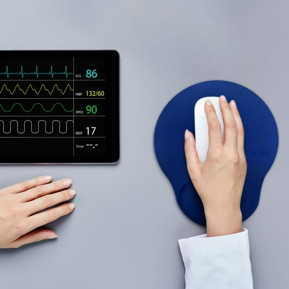 Gel Wrist Support Game Mouse Pad, Computer PC Laptop Slip-Resistant Mat, Optical/Trackball/Mechanical Mouse Use, Slim Design, Comfortable Wrist Support, Accurate Tracking