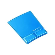 Fellowes Gel Wrist Support w/Attached Mouse Pad, Blue -FEL9182201
