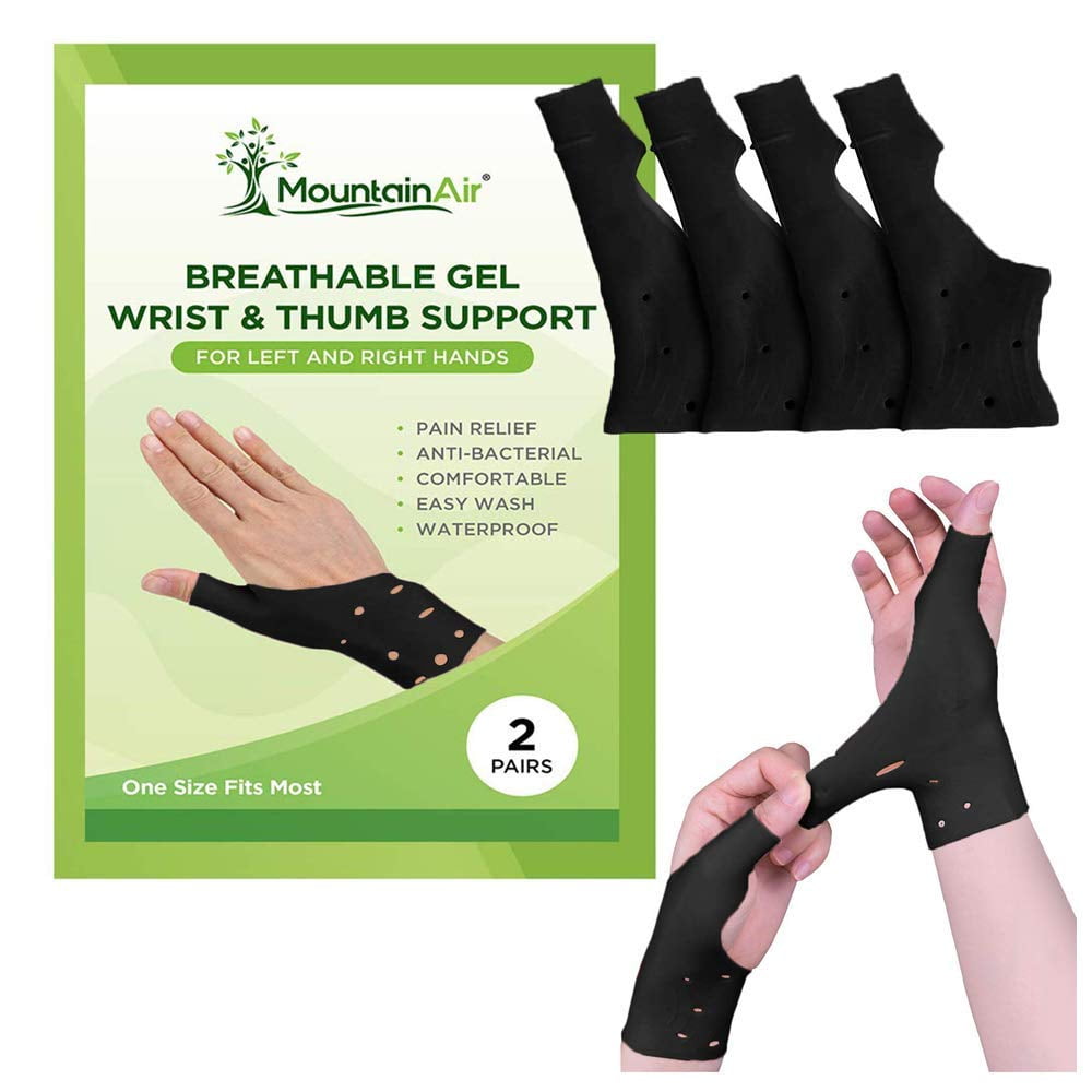 Gel Wrist and Thumb Brace - 2 Pairs Unisex Wrist Splint to Fit Left or  Right Hand Wrist Support for Arthritis, Rheumatism, Carpal Tunnel Pain  Relief Flexible Silicone Thumb Brace Flesh 
