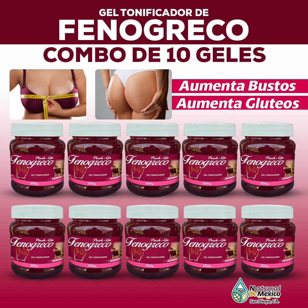 Gel de Fenogreco para Aumentar Busto y Gluteos - Combo de 10 Geles 10  PACK!! 