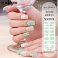 thumbnail image 1 of Gel nail stickers French hot stamping UV light therapy semi-cured nail stickers ice transparent nail stickers, 1 of 4