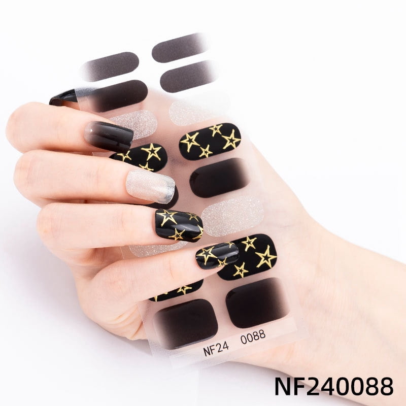 Gel nail stickers UV second generation semi-baked semi-cured nail stickers-NF240088