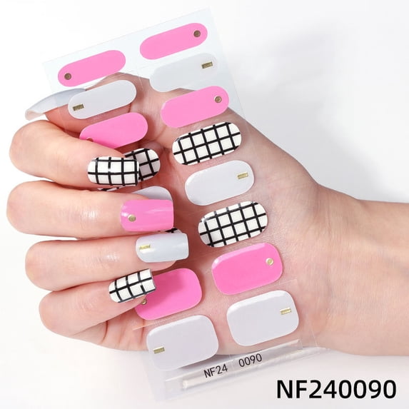 Gel nail stickers UV second generation semi-baked semi-cured nail stickers-NF240090