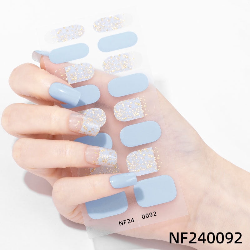 Gel nail stickers UV second generation semi-baked semi-cured nail stickers-NF240092