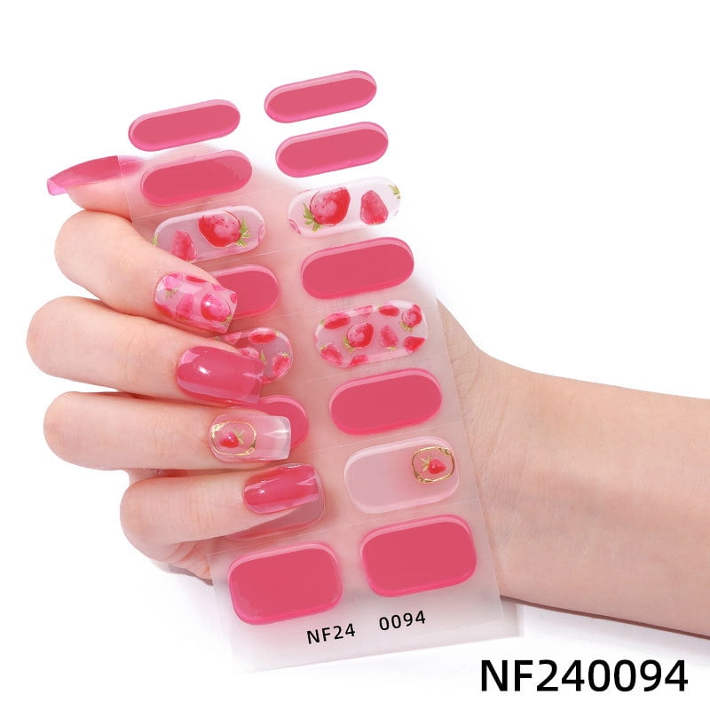 Gel nail stickers UV second generation semi-baked semi-cured nail stickers-NF240094