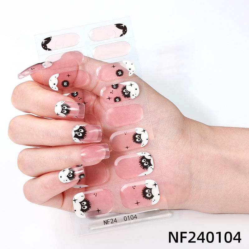 Gel nail stickers UV second generation semi-baked semi-cured nail stickers-NF240104