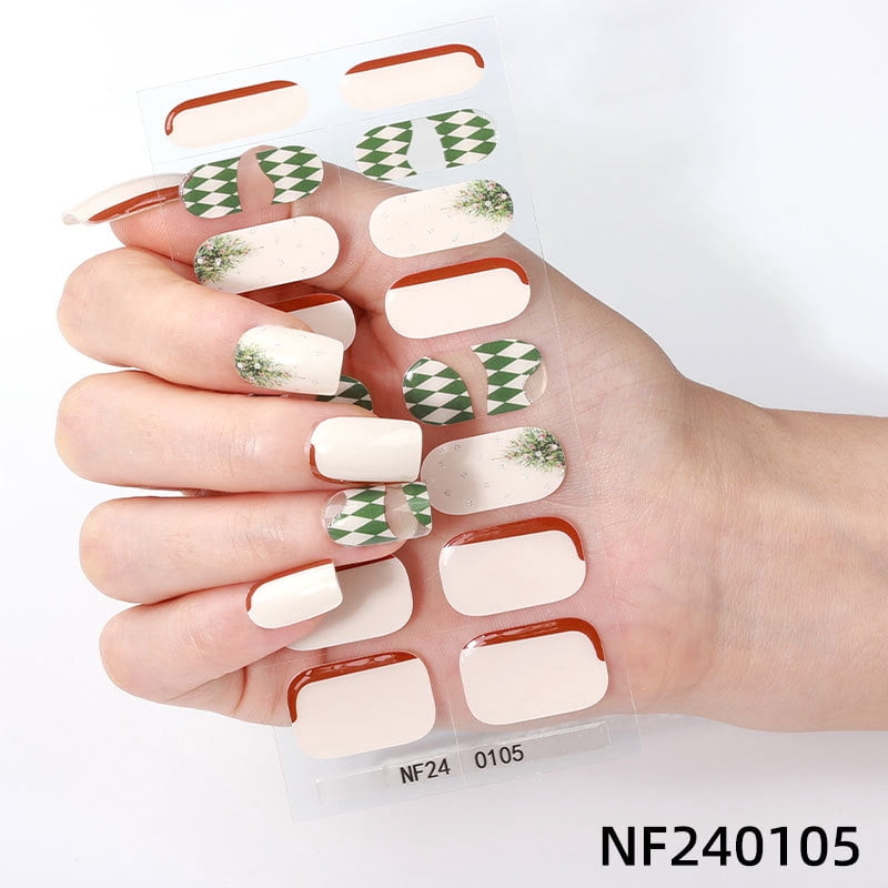 Gel nail stickers UV second generation semi-baked semi-cured nail stickers-NF240105