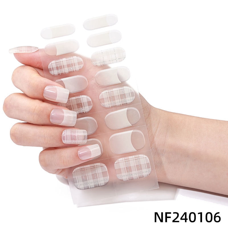Gel nail stickers UV second generation semi-baked semi-cured nail stickers-NF240106