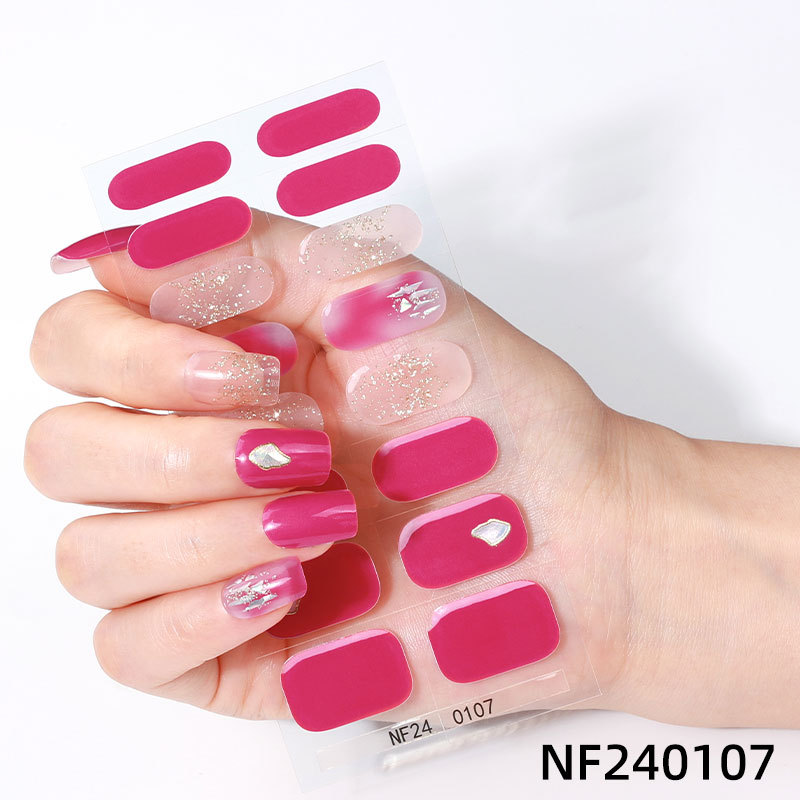 Gel nail stickers UV second generation semi-baked semi-cured nail stickers-NF240107