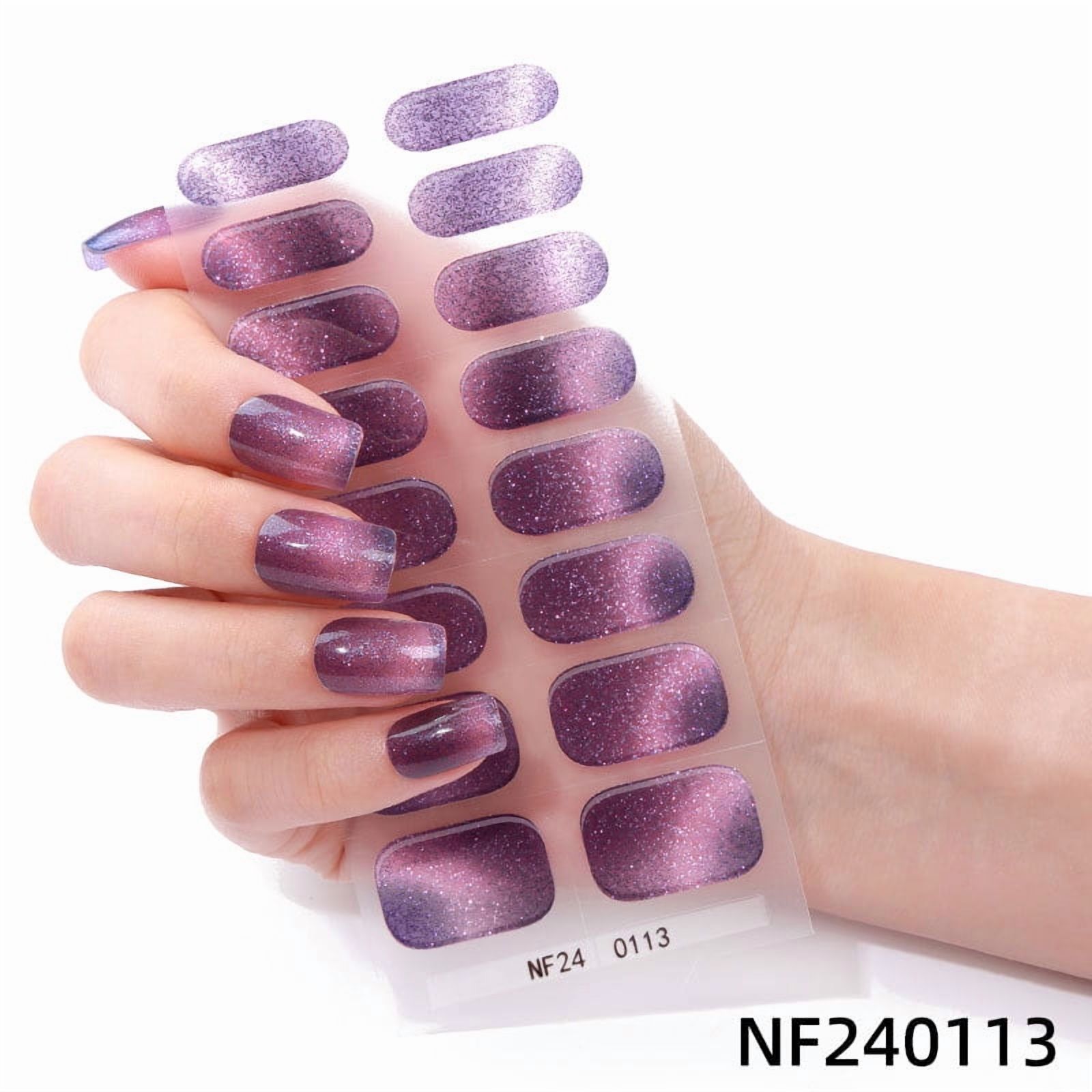 Gel nail stickers UV second generation semi-baked semi-cured nail stickers-NF240113