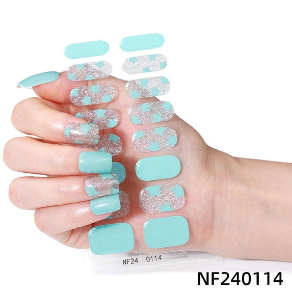 Gel nail stickers UV second generation semi-baked semi-cured nail stickers-NF240114