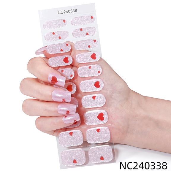 Gel nail stickers, ice-clear European and American UV baking lamps, hardened semi-cured nail stickers