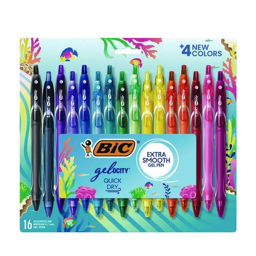 Gel-ocity Quick Dry Gel Pen, Retractable, Medium 0.7 mm, Assorted Ink and Barrel Colors, 16/Pack | Bundle of 2