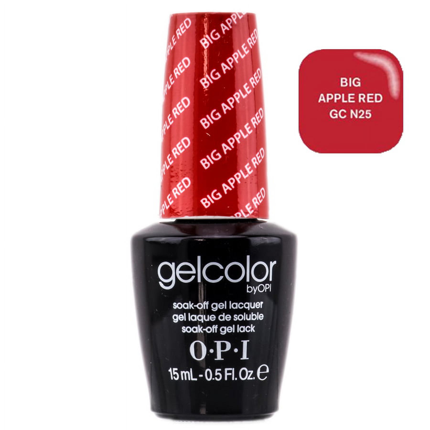 GelColor by OPI SoakOff Gel Lacquer nail polish Big Apple Red GC