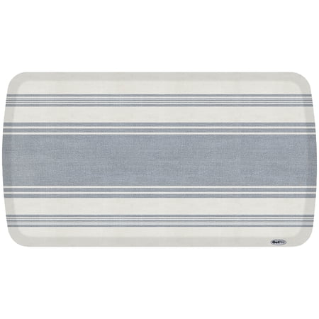 GelPro Contemporary/Traditional Stripes Blue/White Kitchen Mat, 20 in x 36 in